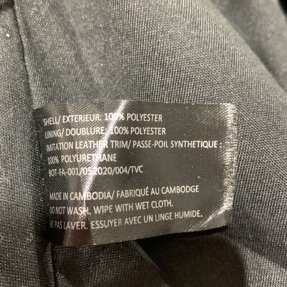 BOTKIER Black tote bag zip top zip/slip interior pockets decorative side zips - Picture 15 of 15